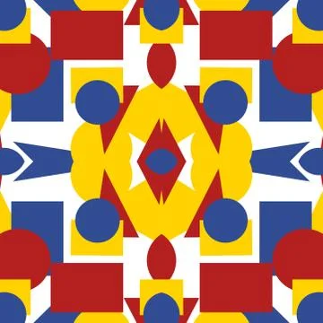 Abstract seamless colourful pattern geometric backgrounds vector design Illustrazione stock