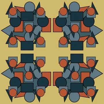 Abstract seamless colourful pattern geometric backgrounds vector design Stock Illustration