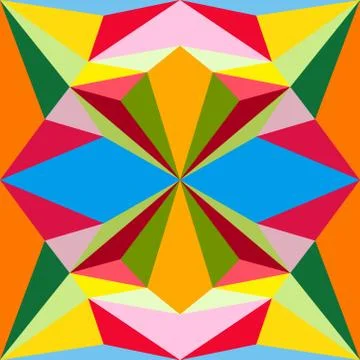 Abstract seamless colourful pattern geometric backgrounds vector design Stock Illustration