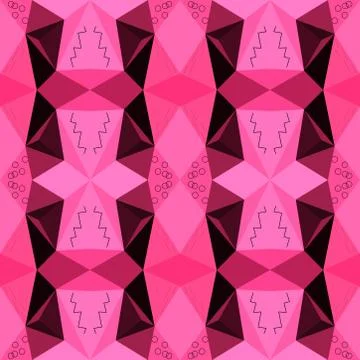 Abstract seamless colourful pattern geometric backgrounds vector design Stock Illustration