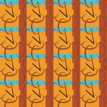 Abstract seamless colourful pattern geometric backgrounds vector design Stock Illustration