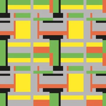 Abstract seamless colourful pattern geometric backgrounds vector design Stock Illustration