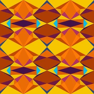 Abstract seamless colourful pattern geometric backgrounds vector design Stock Illustration