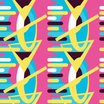 Abstract seamless colourful pattern geometric backgrounds vector design Illustrazione stock