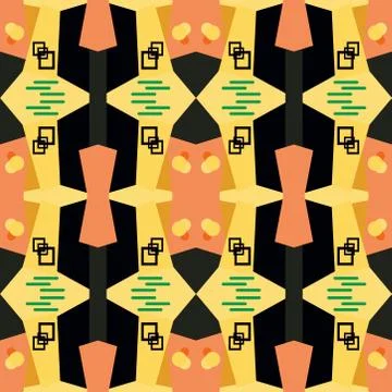 Abstract seamless colourful pattern geometric backgrounds vector design Stock Illustration