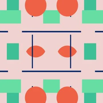 Abstract seamless colourful pattern geometric backgrounds vector design Stock Illustration