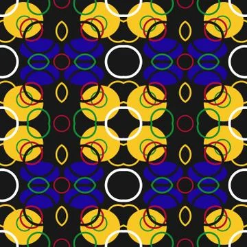 Abstract seamless colourful pattern geometric backgrounds vector design Stock Illustration