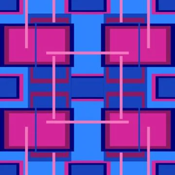 Abstract seamless colourful pattern geometric backgrounds vector design Stock Illustration