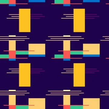 Abstract seamless colourful pattern geometric backgrounds vector design Stock Illustration