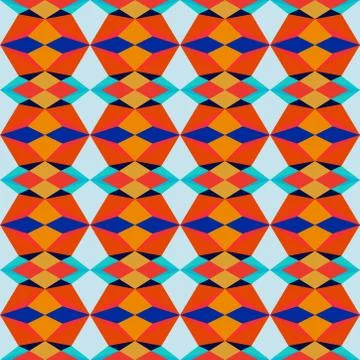 Abstract seamless colourful pattern geometric backgrounds vector design Stock Illustration