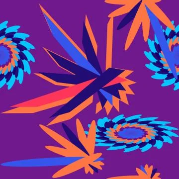 Abstract seamless colourful pattern geometric backgrounds vector design Stock Illustration