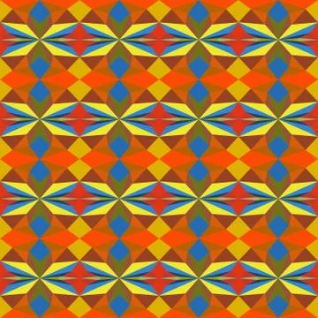 Abstract seamless colourful pattern geometric backgrounds vector design Stock Illustration