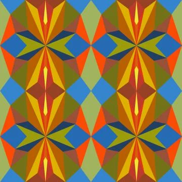 Abstract seamless colourful pattern geometric backgrounds vector design Stock Illustration