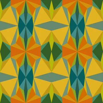 Abstract seamless colourful pattern geometric backgrounds vector design Stock Illustration