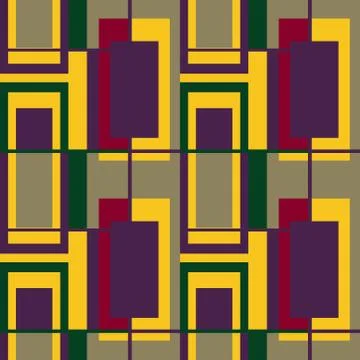 Abstract seamless colourful pattern geometric backgrounds vector design Stock Illustration