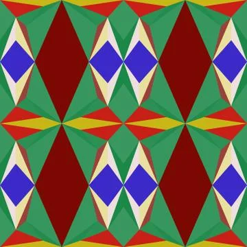 Abstract seamless colourful pattern geometric backgrounds vector design Stock Illustration
