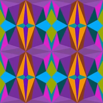 Abstract seamless colourful pattern geometric backgrounds vector design Stock Illustration