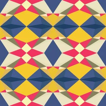 Abstract seamless colourful pattern geometric backgrounds vector design Stock Illustration