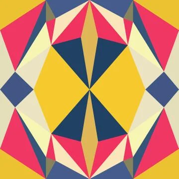 Abstract seamless colourful pattern geometric backgrounds vector design Stock Illustration