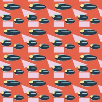 Abstract seamless colourful pattern geometric backgrounds vector design Stock Illustration