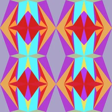 Abstract seamless colourful pattern geometric backgrounds vector design Stock Illustration