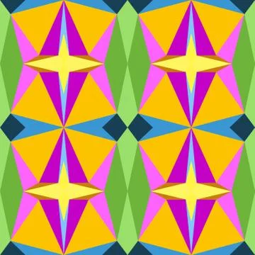 Abstract seamless colourful pattern geometric backgrounds vector design Stock Illustration