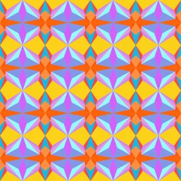 Abstract seamless colourful pattern geometric backgrounds vector design Stock Illustration