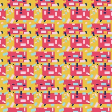 Abstract seamless colourful pattern geometric backgrounds vector design Stock Illustration
