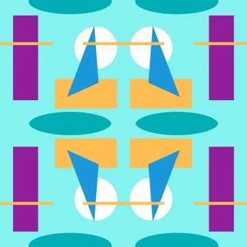 Abstract seamless colourful pattern geometric backgrounds vector design Stock Illustration