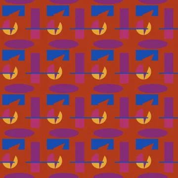 Abstract seamless colourful pattern geometric backgrounds vector design Stock Illustration