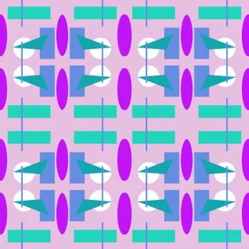 Abstract seamless colourful pattern geometric backgrounds vector design Stock Illustration