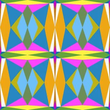 Abstract seamless colourful pattern geometric backgrounds vector design Stock Illustration