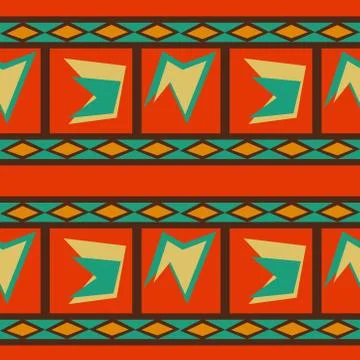 Abstract seamless colourful pattern geometric backgrounds vector design Stock Illustration