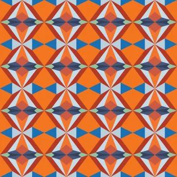 Abstract seamless colourful pattern geometric backgrounds vector design Stock Illustration