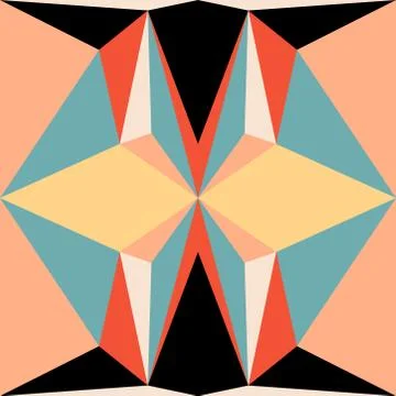 Abstract seamless colourful pattern geometric backgrounds vector design Stock Illustration