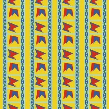 Abstract seamless colourful pattern geometric backgrounds vector design Stock Illustration