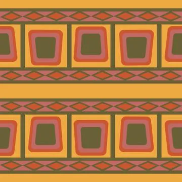 Abstract seamless colourful pattern geometric backgrounds vector design Stock Illustration