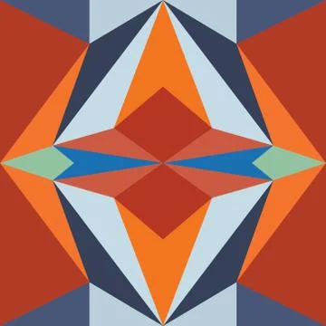 Abstract seamless colourful pattern geometric backgrounds vector design Stock Illustration