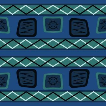 Abstract seamless colourful pattern geometric backgrounds vector design Stock Illustration