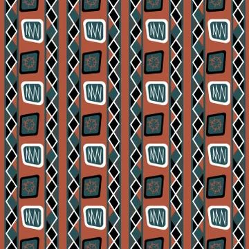 Abstract seamless colourful pattern geometric backgrounds vector design Stock Illustration