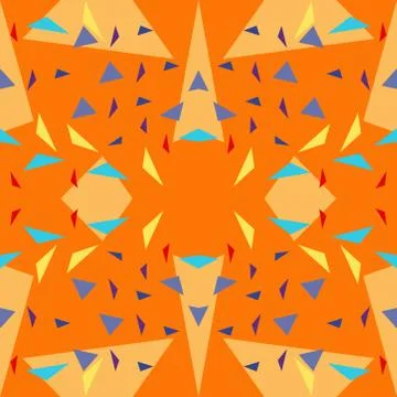 Abstract seamless colourful pattern geometric backgrounds vector design Stock Illustration