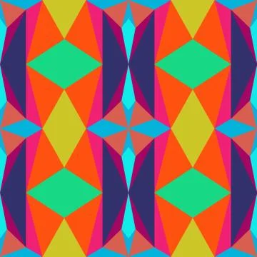 Abstract seamless colourful pattern geometric backgrounds vector design Stock Illustration