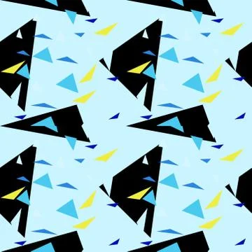 Abstract seamless colourful pattern geometric backgrounds vector design Stock Illustration