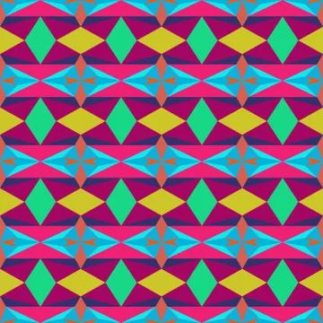 Abstract seamless colourful pattern geometric backgrounds vector design Stock Illustration