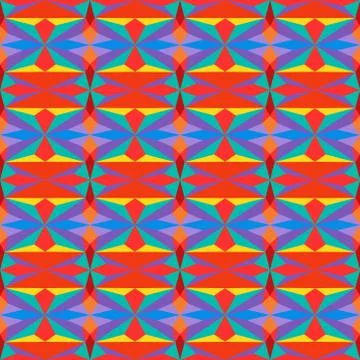Abstract seamless colourful pattern geometric backgrounds vector design Stock Illustration
