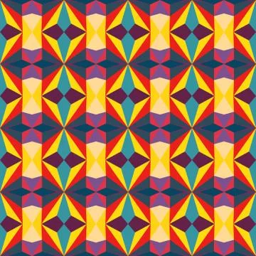 Abstract seamless colourful pattern geometric backgrounds vector design Stock Illustration