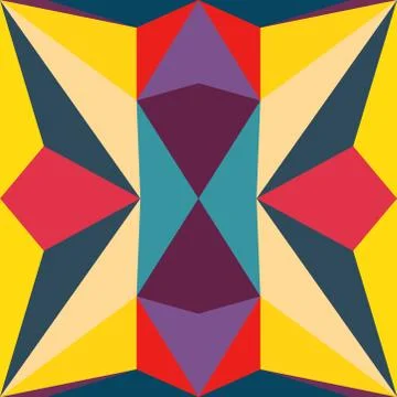 Abstract seamless colourful pattern geometric backgrounds vector design Stock Illustration
