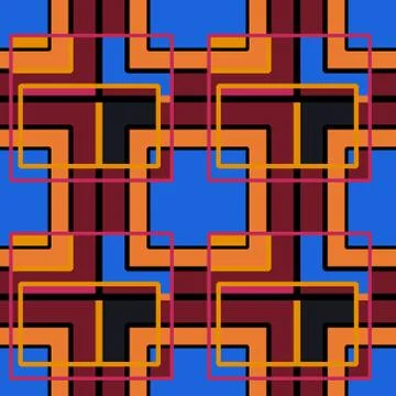 Abstract seamless colourful pattern geometric backgrounds vector design Stock Illustration