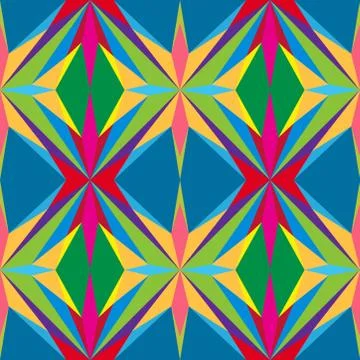 Abstract seamless colourful pattern geometric backgrounds vector design Stock Illustration