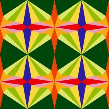 Abstract seamless colourful pattern geometric backgrounds vector design Stock Illustration